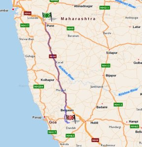 Pune - Dandeli Route